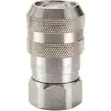 派克FS 系列快換陰接頭 - 使用化學(xué)兼容性強(qiáng)的316不銹鋼材料，無溢流型，承壓可達(dá)2000 psi